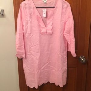 J crew factory scallop tunic coverup